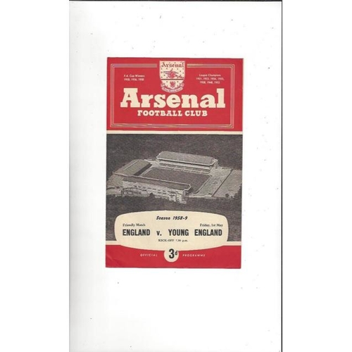 England v Young England Football Programmes