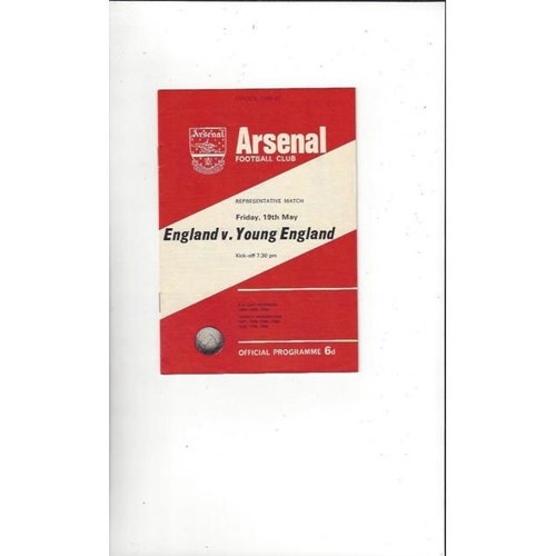 England v Young England Football Programmes