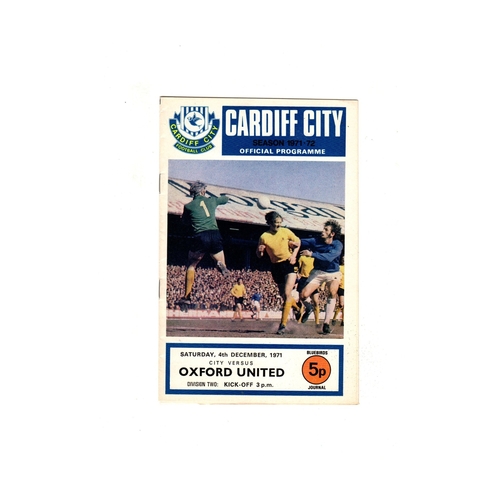 Cardiff City Home Football Programmes