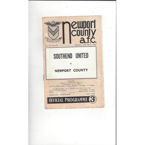 Southend United Away Football Programmes