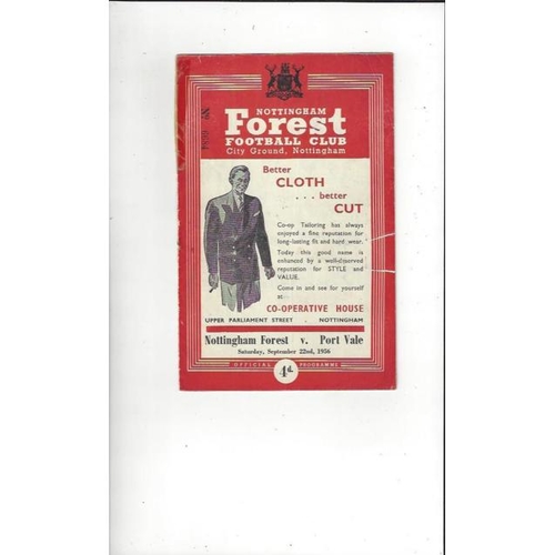 Nottingham Forest Home Football Programmes