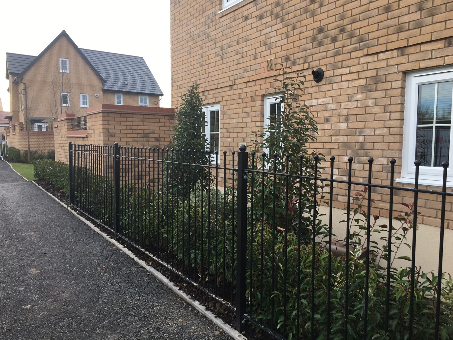 Ball cap posts for 900mm high railings Fencing Direct Steel Railing