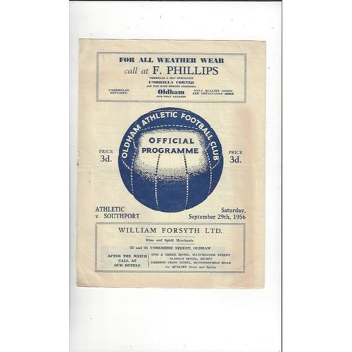 Oldham Athletic Home Football Programmes