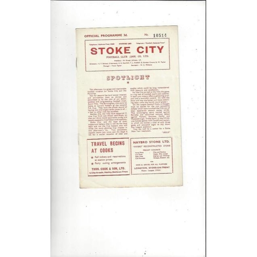 Stoke City Home Football Programmes