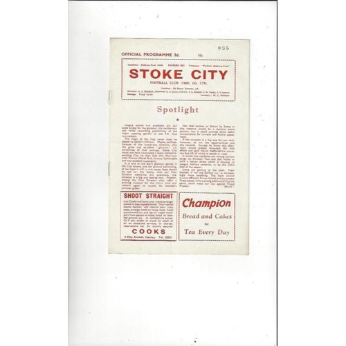 Stoke City Home Football Programmes