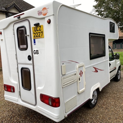 Nu Venture Waves Camper Van Motorhome 4 Berth 2003 (53)reg Fiat Doblo 1.9 JTD 51823 Miles