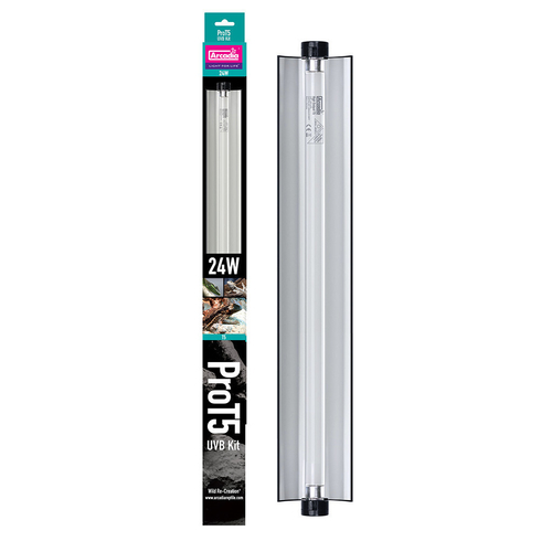Arcadia Pro T5 UVB Kit, Dragon, 14% UVB, 24 Watt