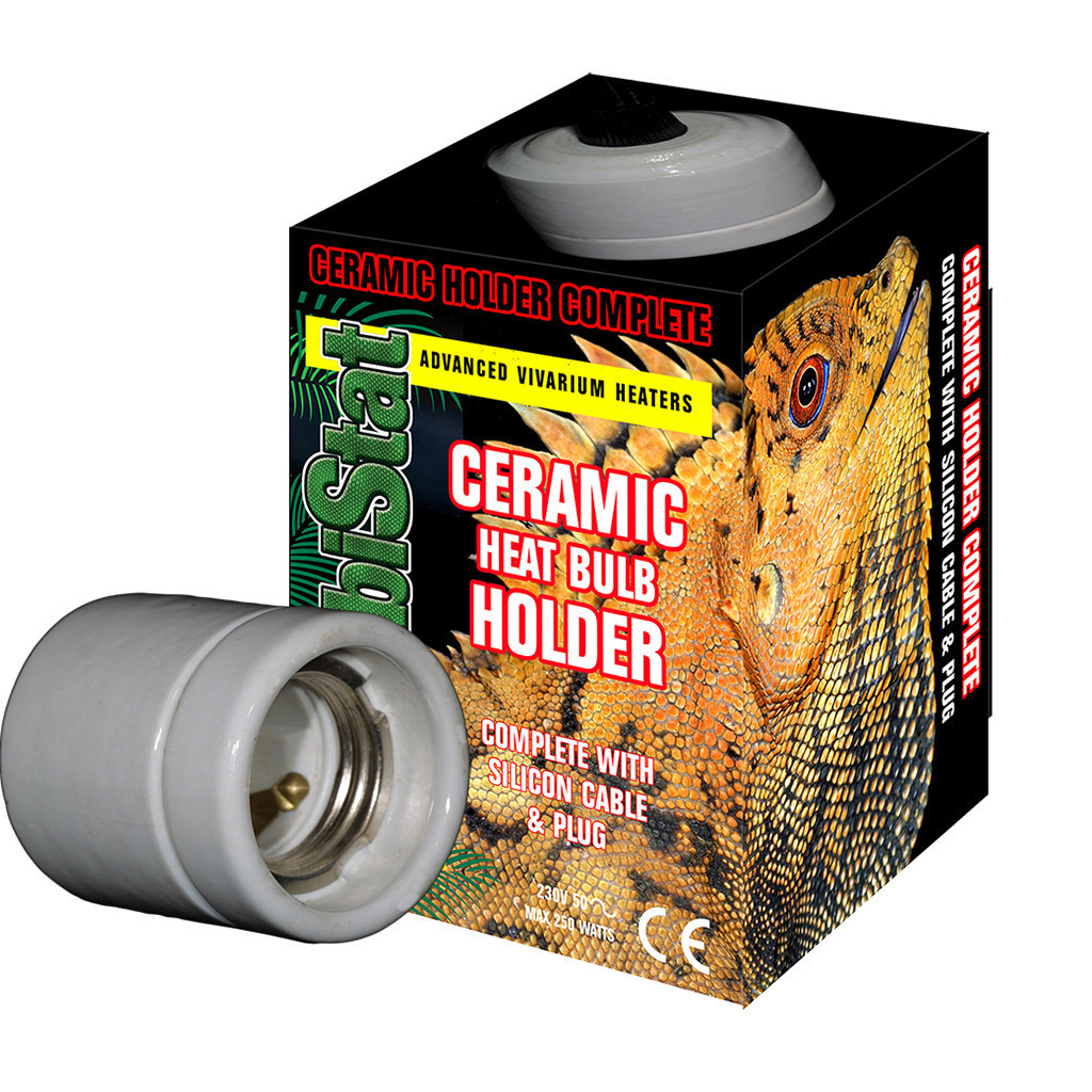 HabiStat Ceramic Heat Bulb Holder, Silicon Cable and Plug Bailey's