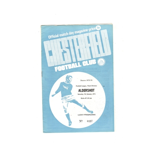 Chesterfield Home Football Programmes