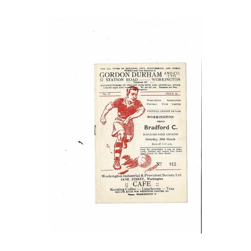 Workington Home Football Programmes