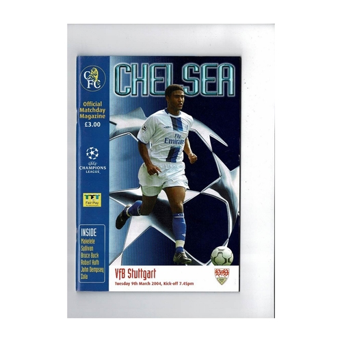 Chelsea v Stuttgart Champions League Football Programme 2003/04