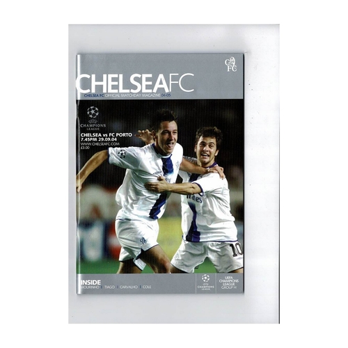 Chelsea v Porto Champions League Football Programme 2004/05