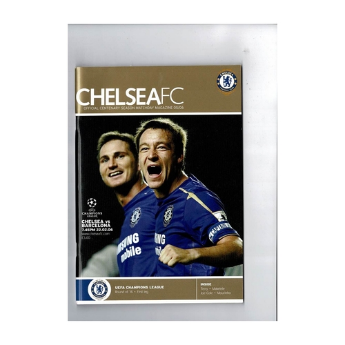 Chelsea v Barcelona Champions League Football Programme 2005/06