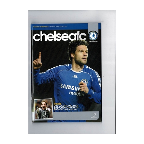 Chelsea v Fenerbahce Champions League Football Programme 2007/08