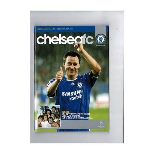 Chelsea v Valencia Champions League Football Programme 2007/08