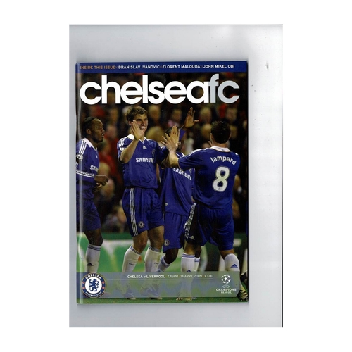 Chelsea v Liverpool Champions League Football Programme 2008/09