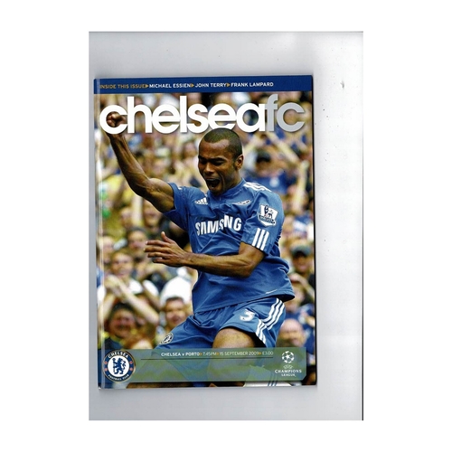 Chelsea v Porto Champions League Football Programme 2009/10