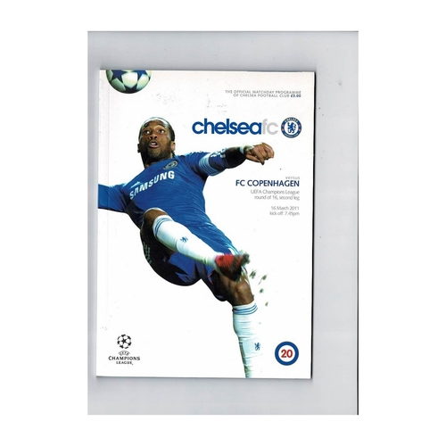 Chelsea v Copenhagen Champions League Football Programme 2010/11