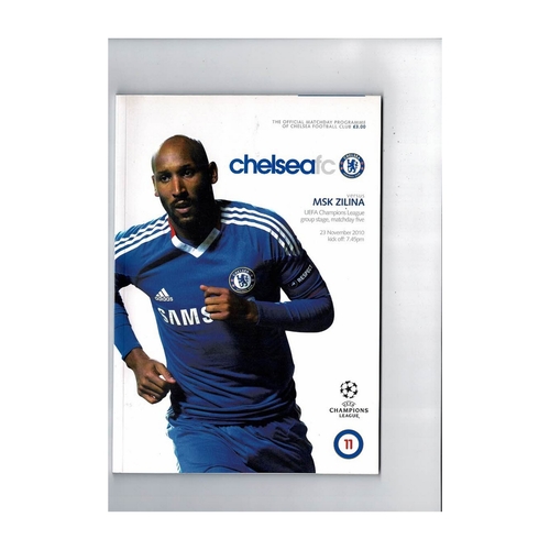 Chelsea v MSK Zilina Champions League Football Programme 2010/11