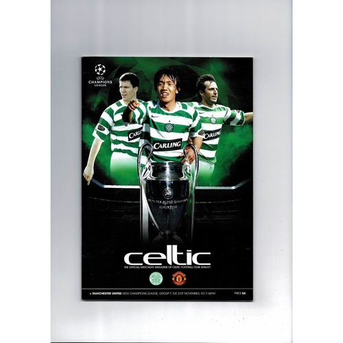 Celtic v Manchester United Champions League Football Programme 2006/07