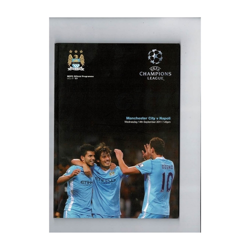 Manchester City v Napoli Champions League Football Programme 2011/12