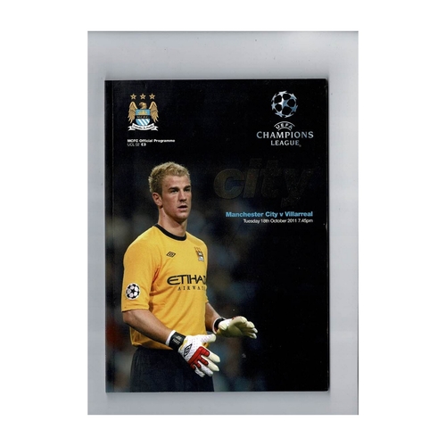 Manchester City v Villarreal Champions League Football Programme 2011/12