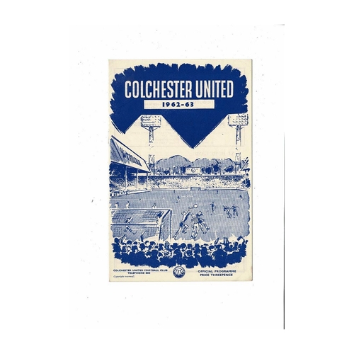 Colchester United Home Football Programmes