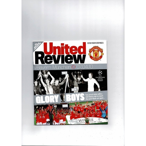 Manchester United v Bayern Munich Champions League Football Programme 2009/10