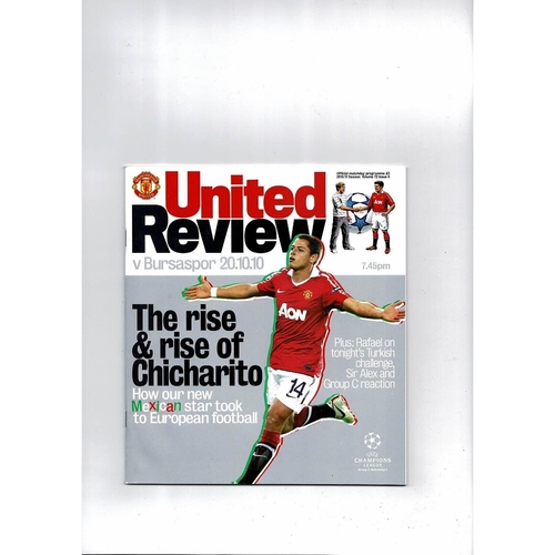 Manchester United v Bursaspor Champions League Football Programme 2010/11