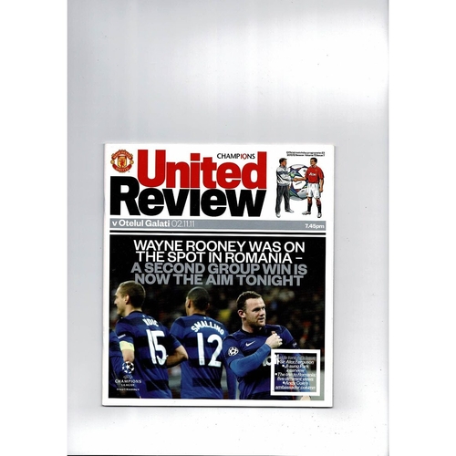 Manchester United v Galati Champions League Football Programme 2011/12