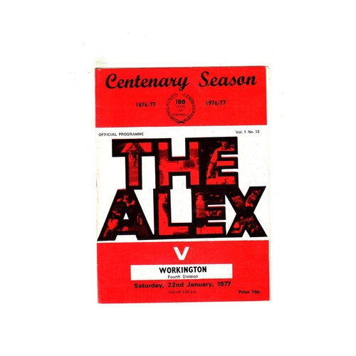 Workington Away Football Programmes