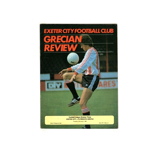 Exeter City Home Football Programmes