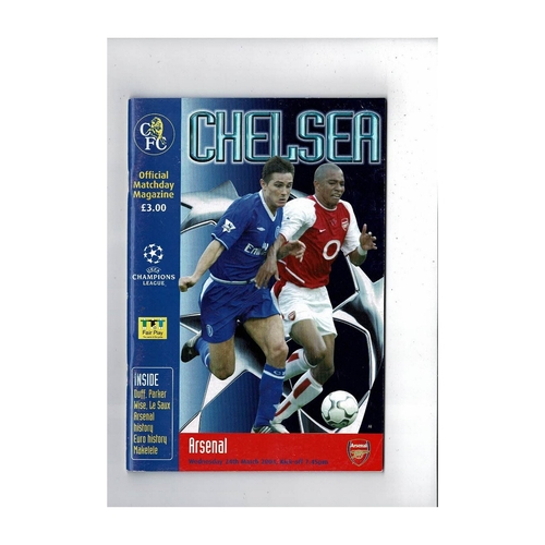 Chelsea v Arsenal Champions League Football Programme 2003/04