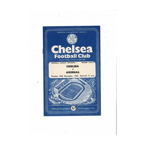 1956/57 Chelsea v Arsenal Football Programme