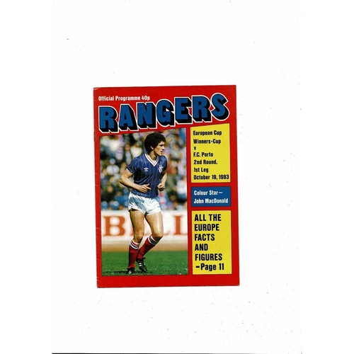 European Cup Winners Cup Football Programmes