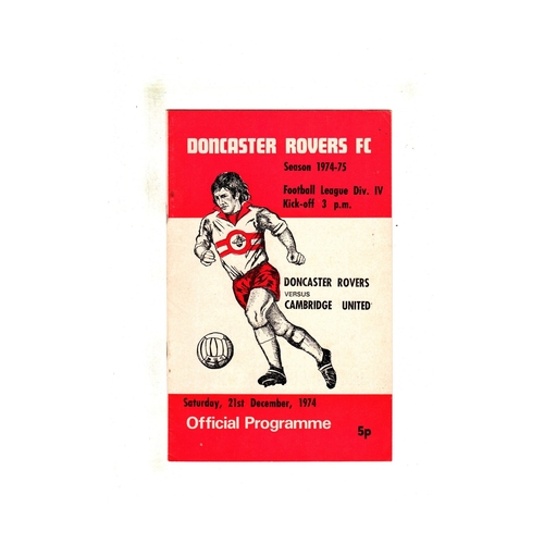 Doncaster Rovers Home Football Programmes