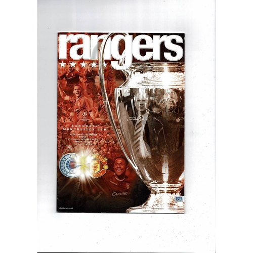 Rangers v Manchester United Champions League Football Programme 2004/05