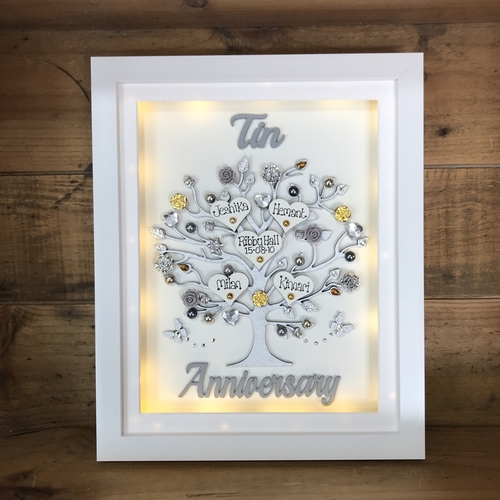 LED “ Floral Tin wedding “ frame