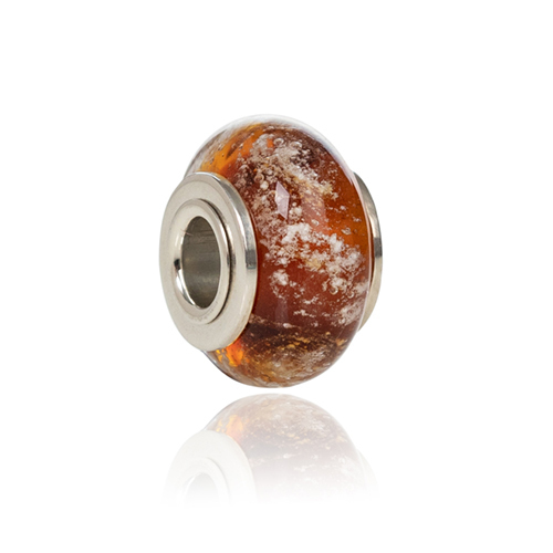 Amber Cremation Glass Charm Ashes Glass Charm Beads Ashes to