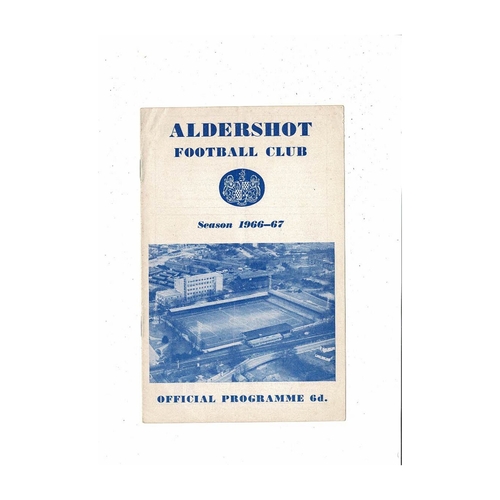 Aldershot Home Football Programmes