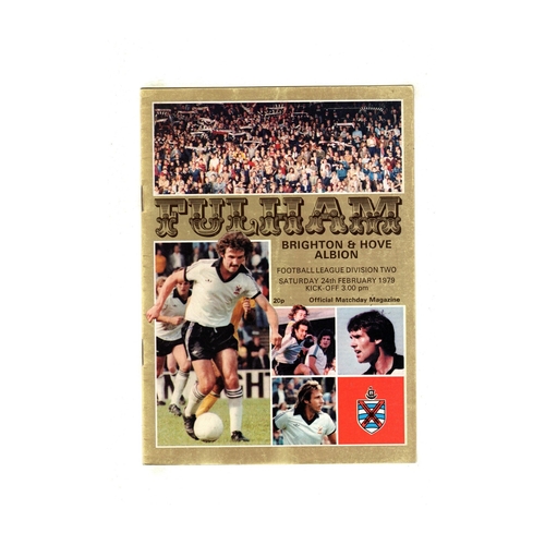 Brighton & Hove Albion Away Football programmes