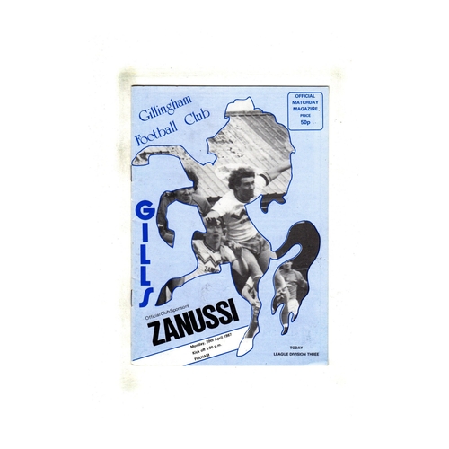 Gillingham Home Football Programmes