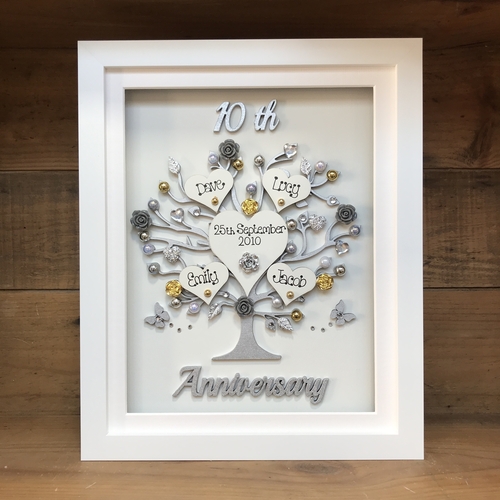 LED “ Floral Tin wedding “ frame