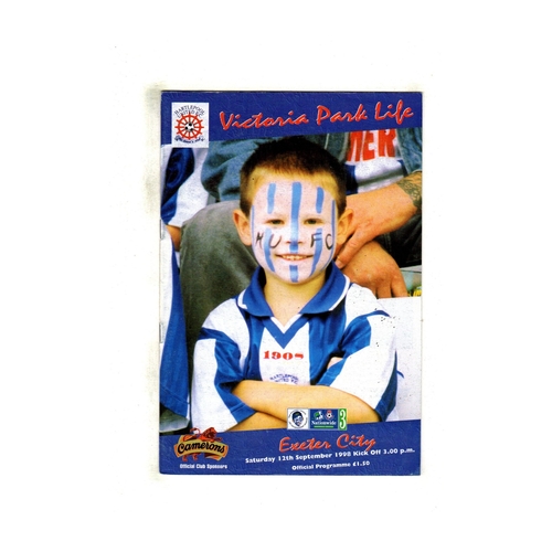 Exeter City Away Football Programmes