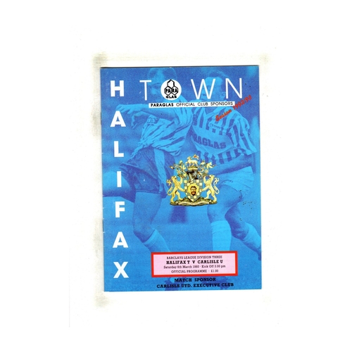 Carlisle United Away Football Programmes