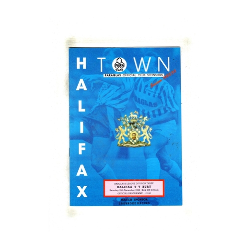 Halifax Town Home Football Programmes