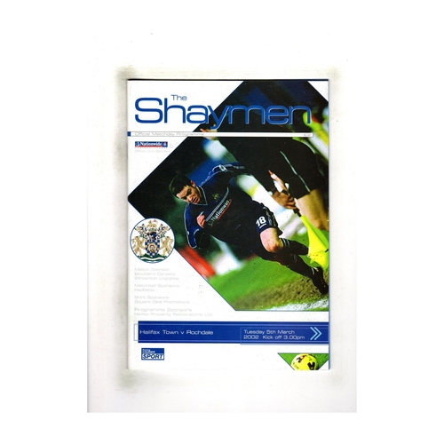 Halifax Town Home Football Programmes