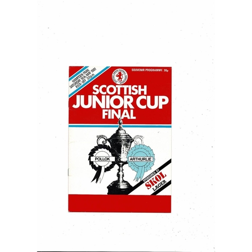 Scottish Junior Cup Final / Semi Final Football Programmes