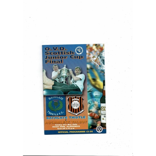 Scottish Junior Cup Final / Semi Final Football Programmes