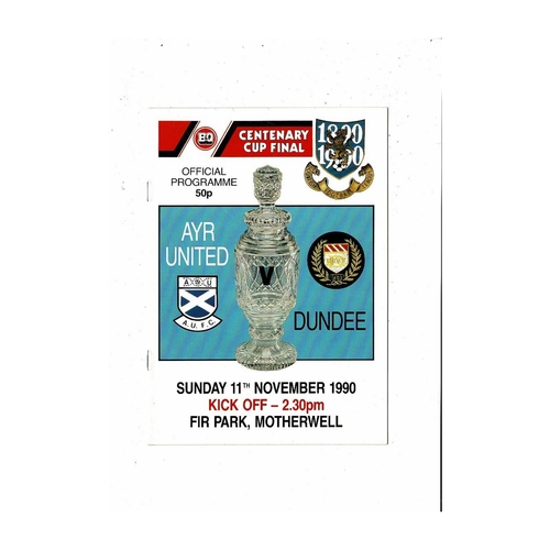 Scottish Challenge Cup Final Football Programme